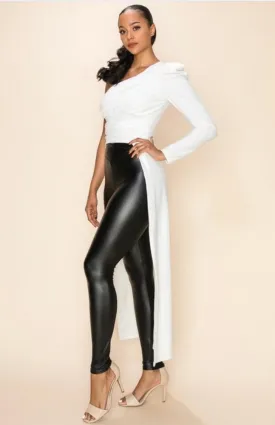 Faux Leather Pants - Black