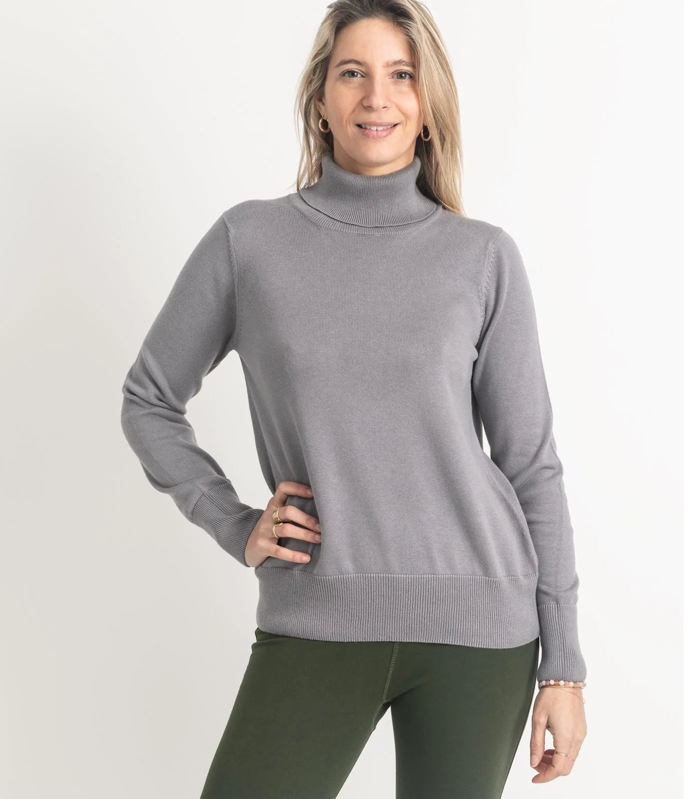 Fine Knit Turtleneck Sweater