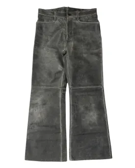 Flared Leather Pants