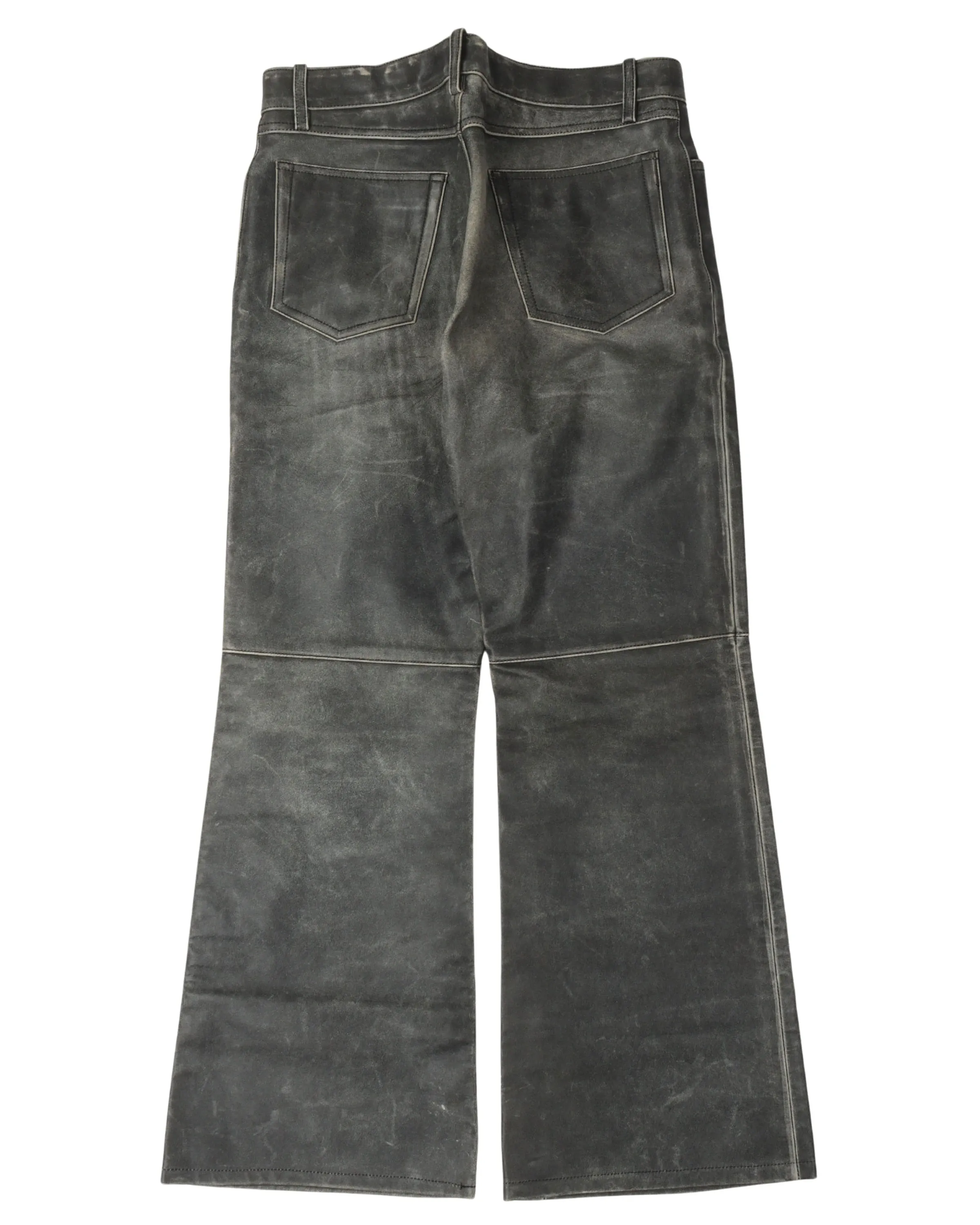 Flared Leather Pants