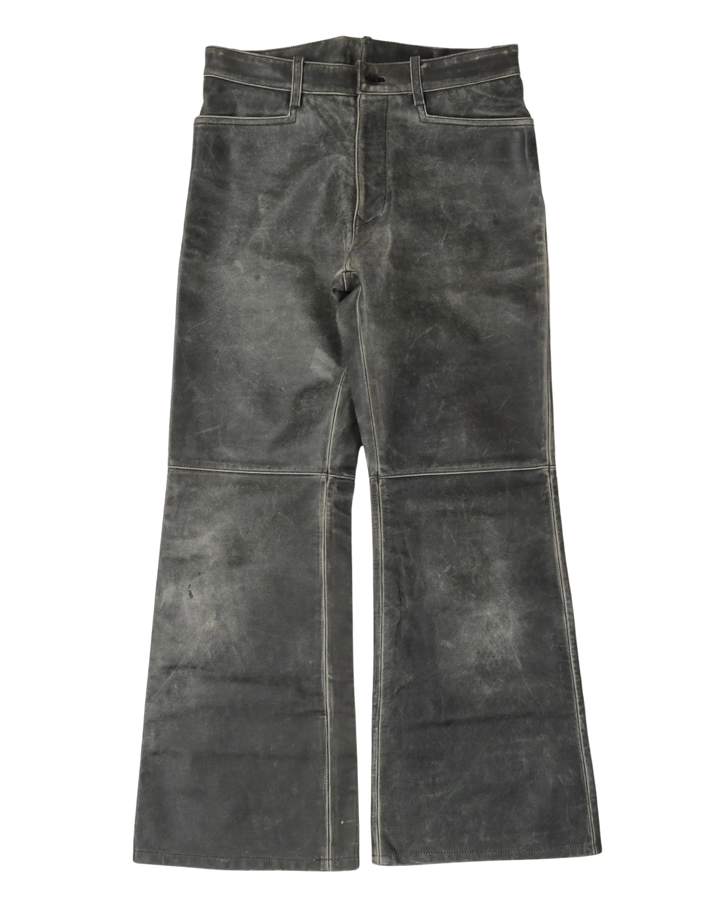 Flared Leather Pants