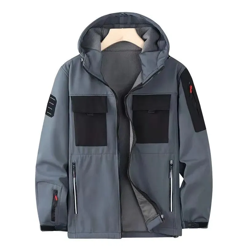 Fleece Autumn Military Men Jackets Waterproof Fishing Hunting Hiking Camping Climbing Winter Tracksuits Coat Thermal Fall S-5XL