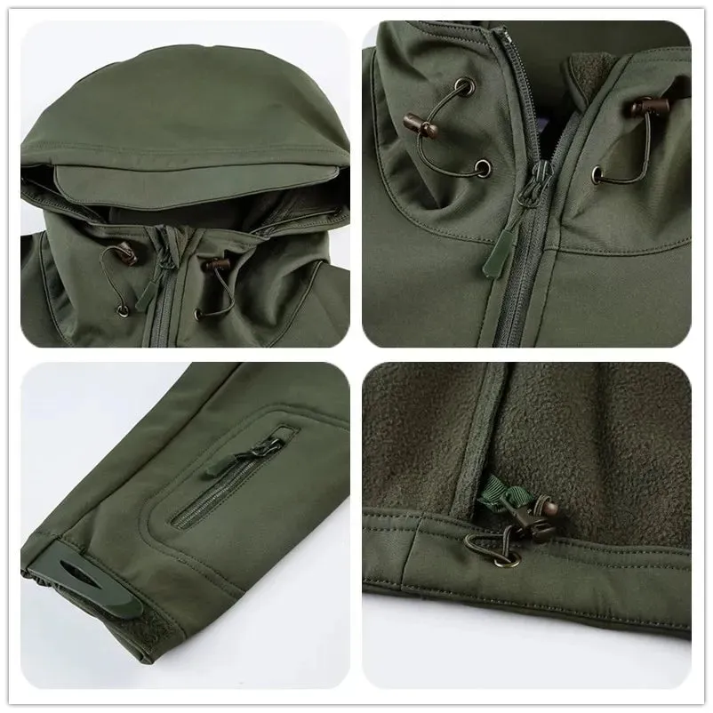 Fleece Autumn Military Men Jackets Waterproof Fishing Hunting Hiking Camping Climbing Winter Tracksuits Coat Thermal Fall S-5XL