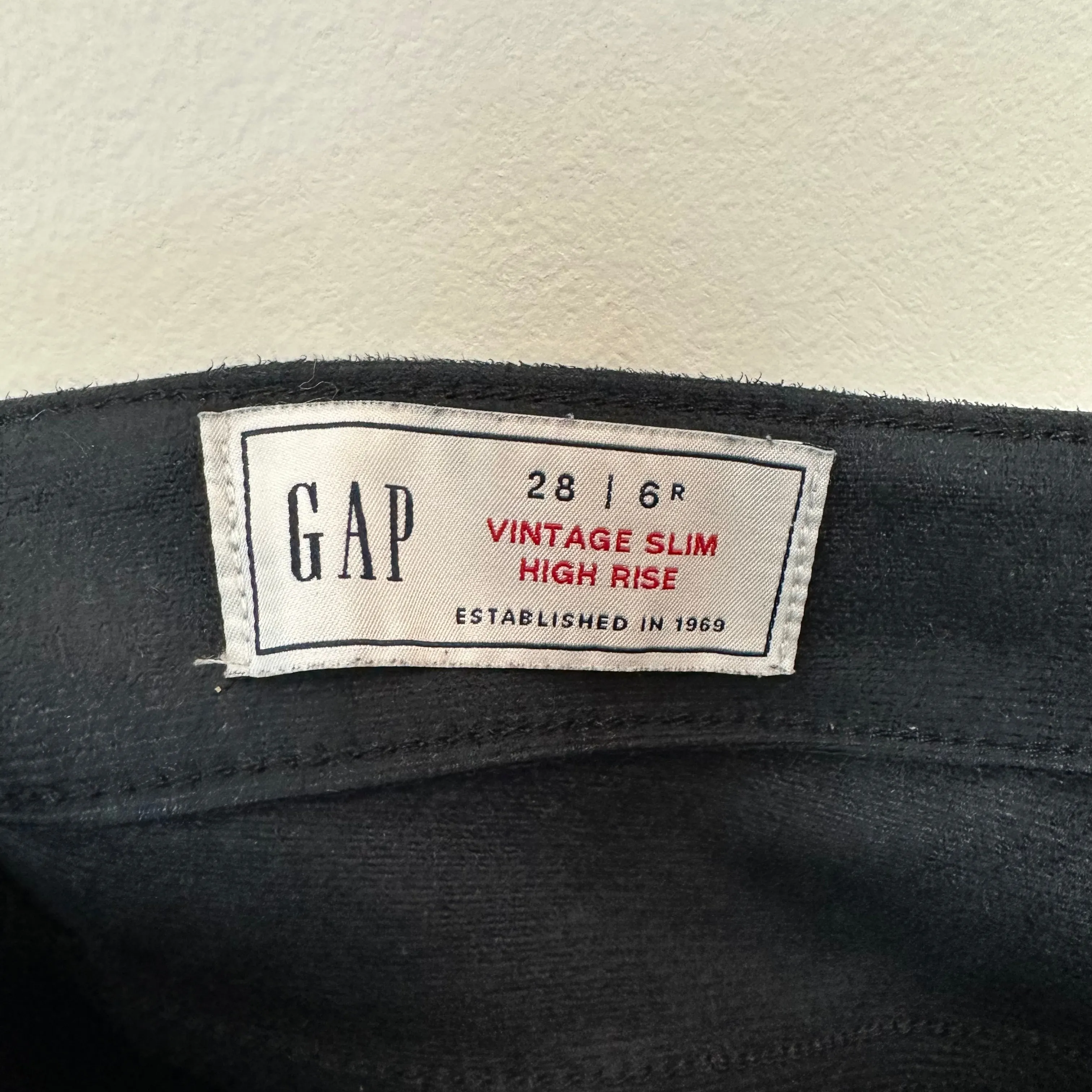 Gap "Vintage" Slim High Rise Black Faux Leather Pants 28 6