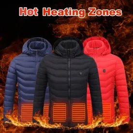 Heated USB Electric Jacket | Men's Winter Thermal Coat with Heating Vest