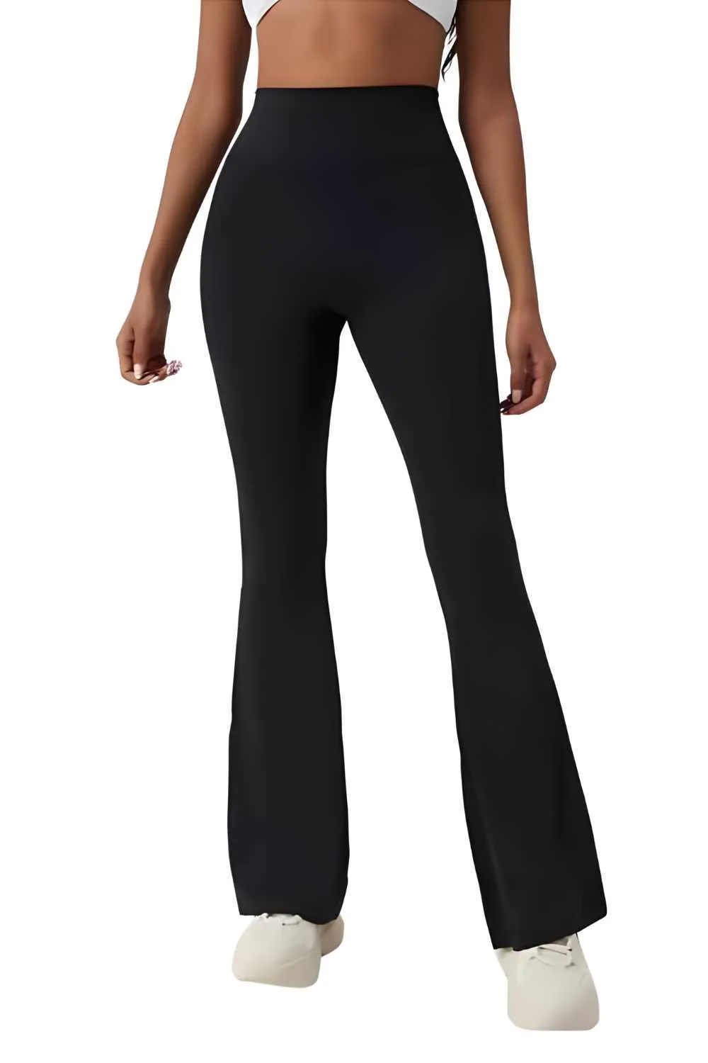 High Rise Blue Flared Yoga Pants
