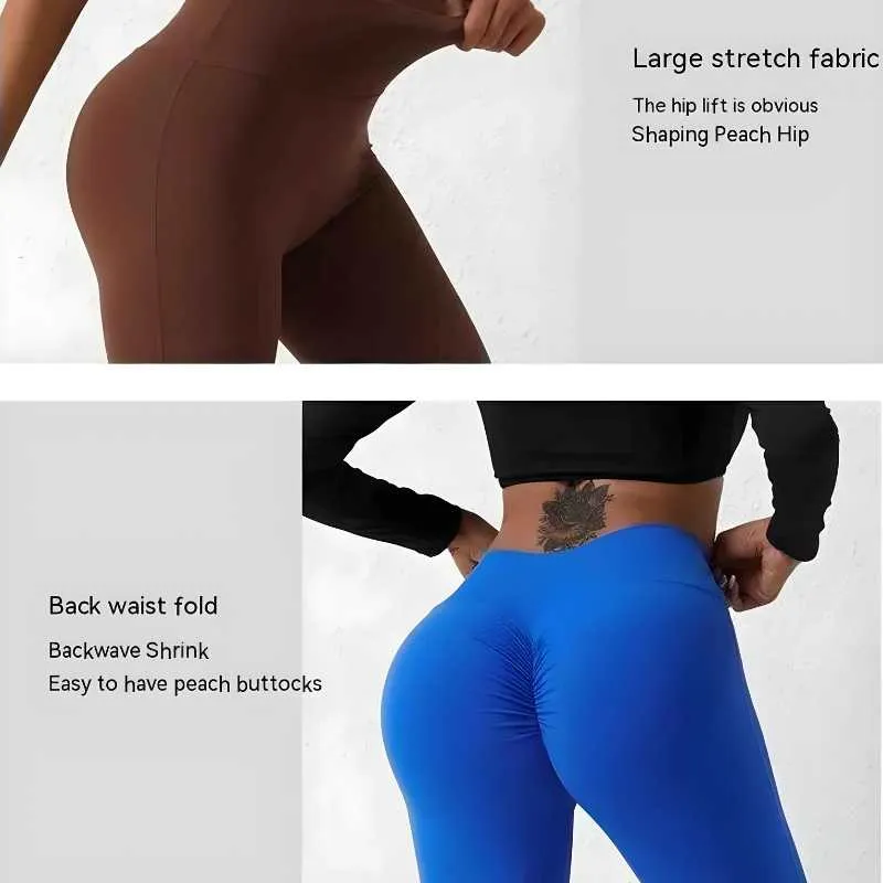 High Rise Blue Flared Yoga Pants