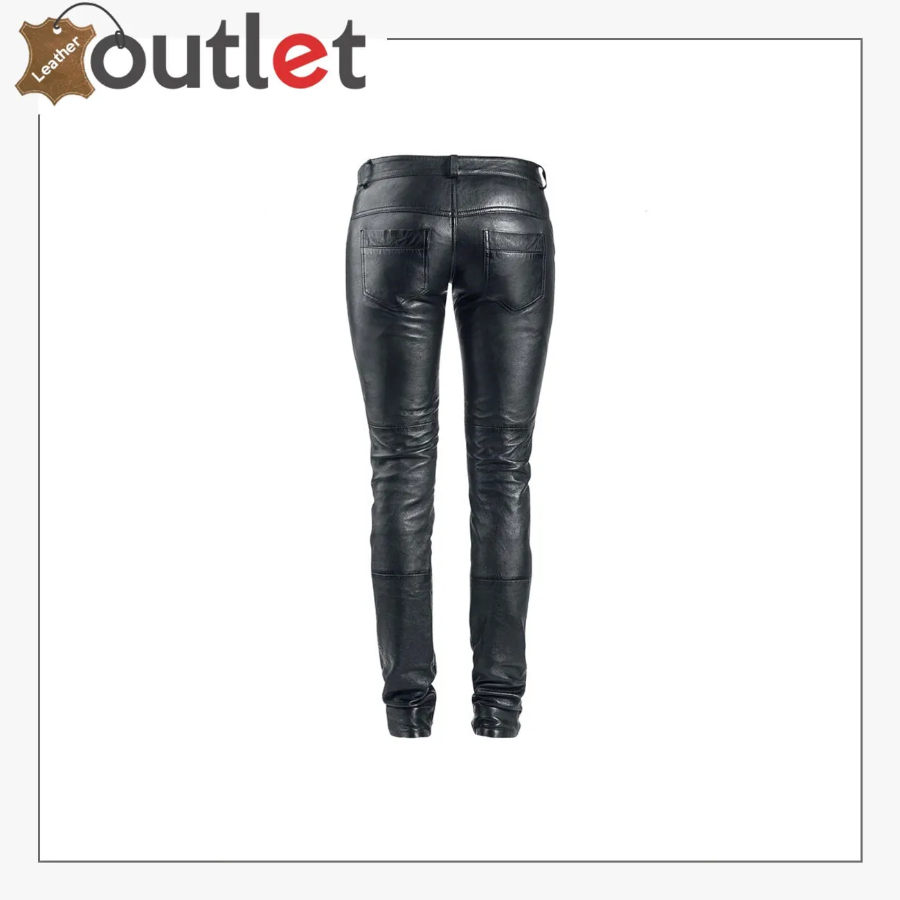 High-rise flared leather pants