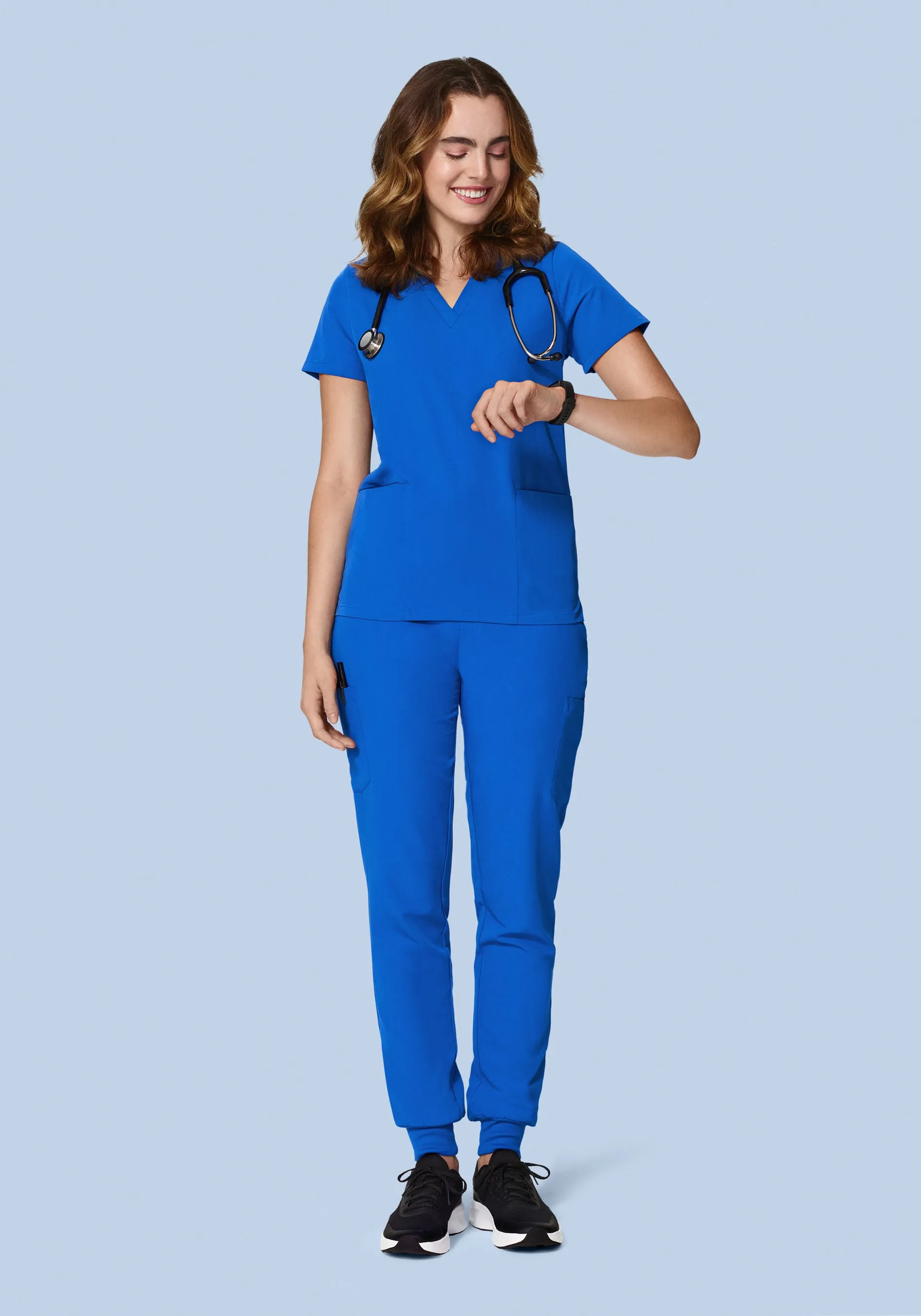 High Waisted Joggers Royal Blue
