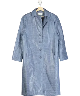 Hosbjerg Blue Irah Croc faux leather Coat UK M