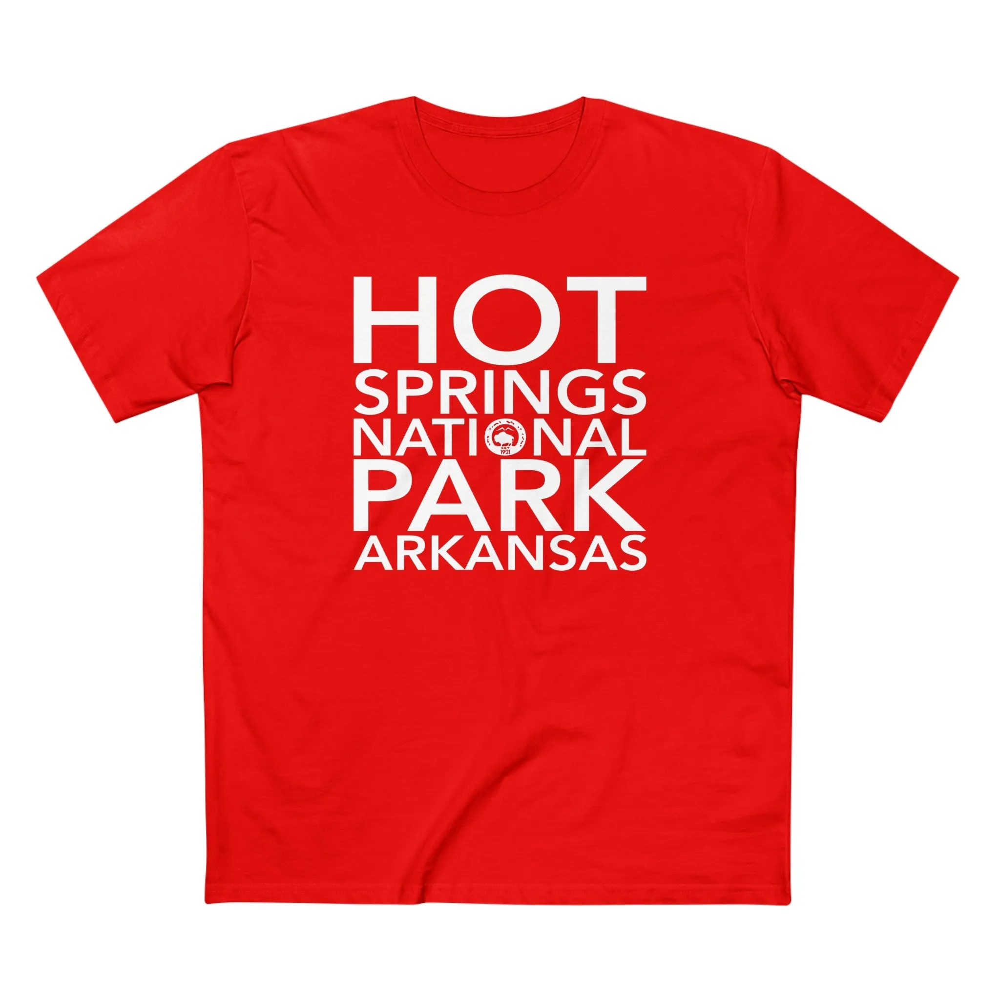 Hot Springs National Park T-Shirt Block Text