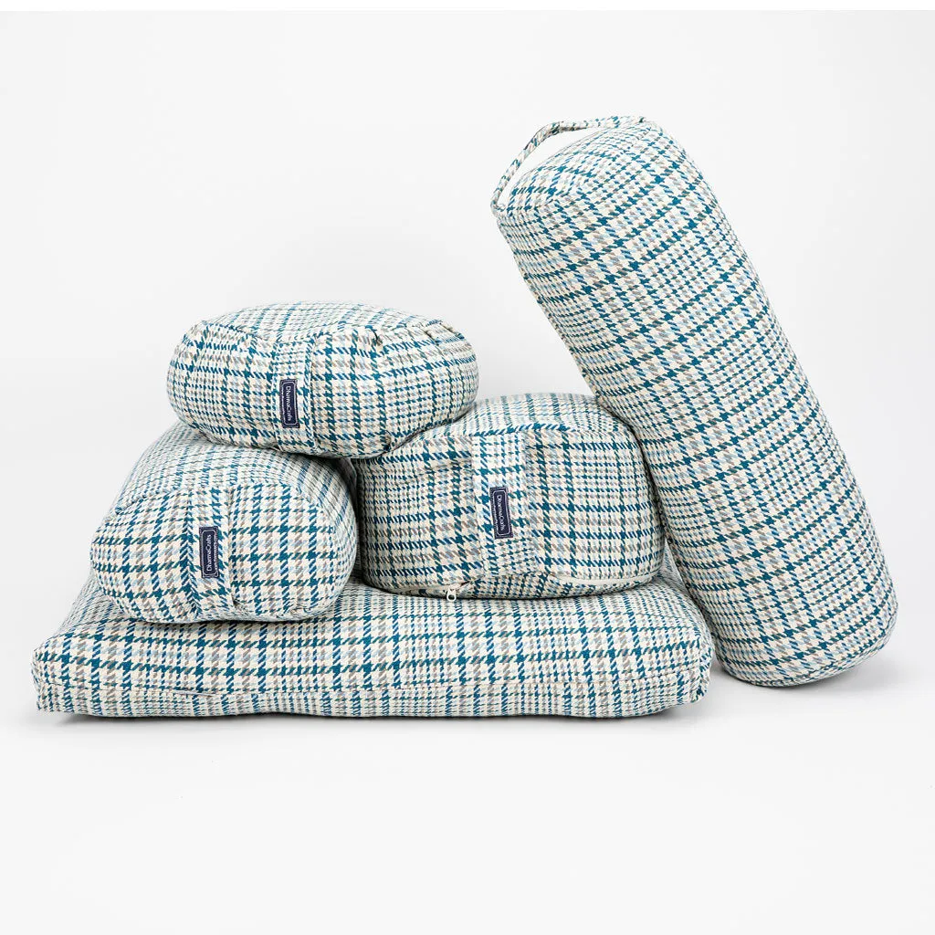 Houndstooth Plaid Bolster - COVER ONLY