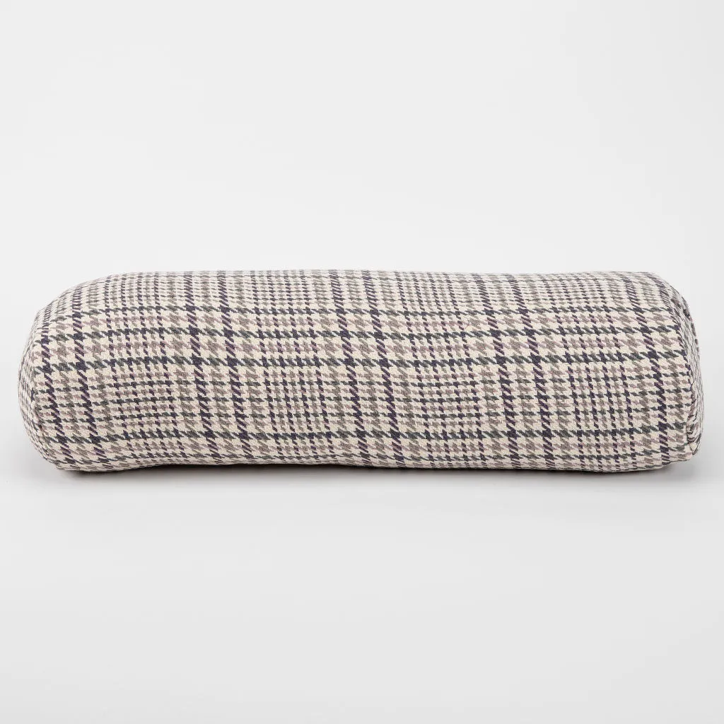 Houndstooth Plaid Bolster - COVER ONLY