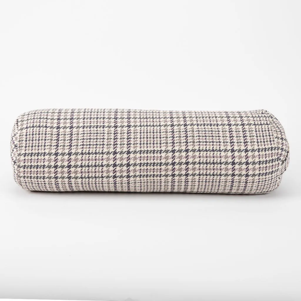 Houndstooth Plaid Bolster - COVER ONLY
