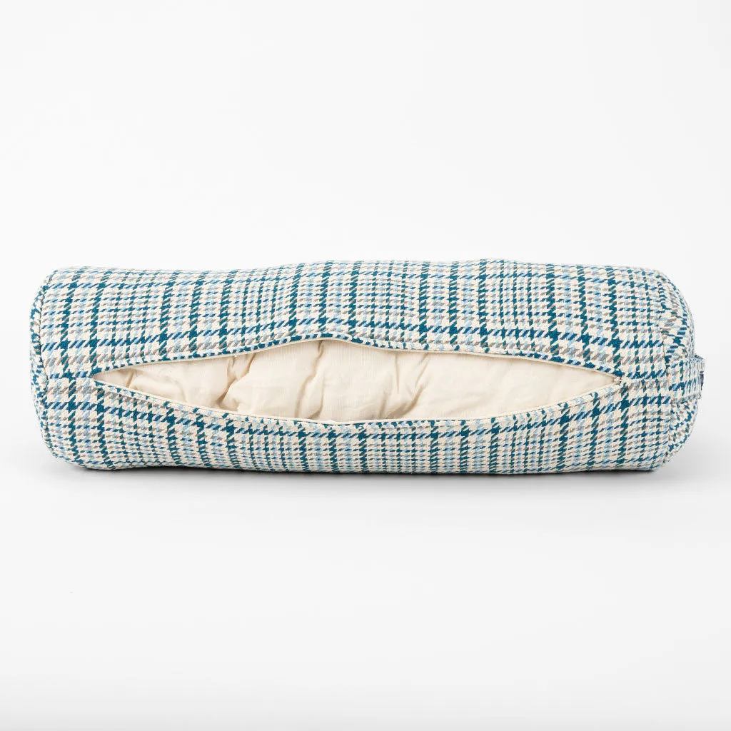 Houndstooth Plaid Bolster - COVER ONLY