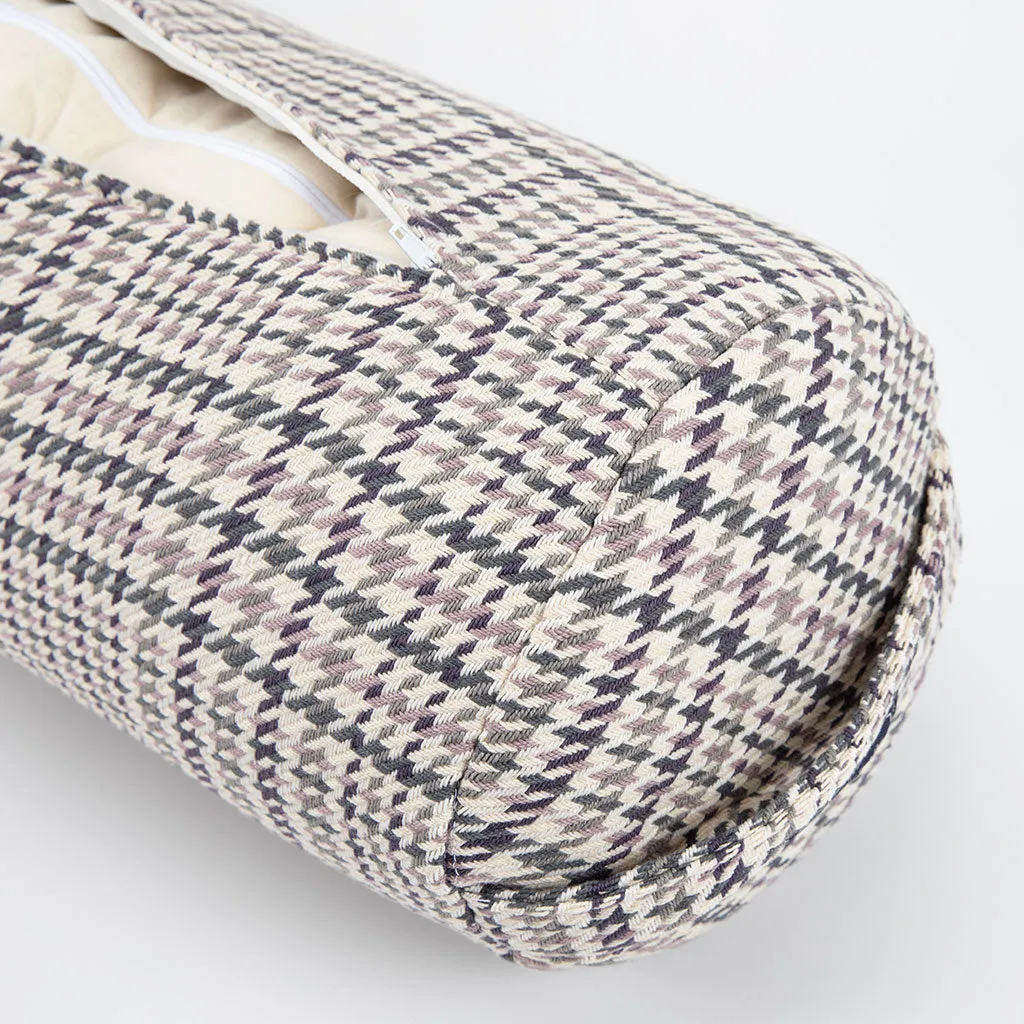 Houndstooth Plaid Bolster - COVER ONLY