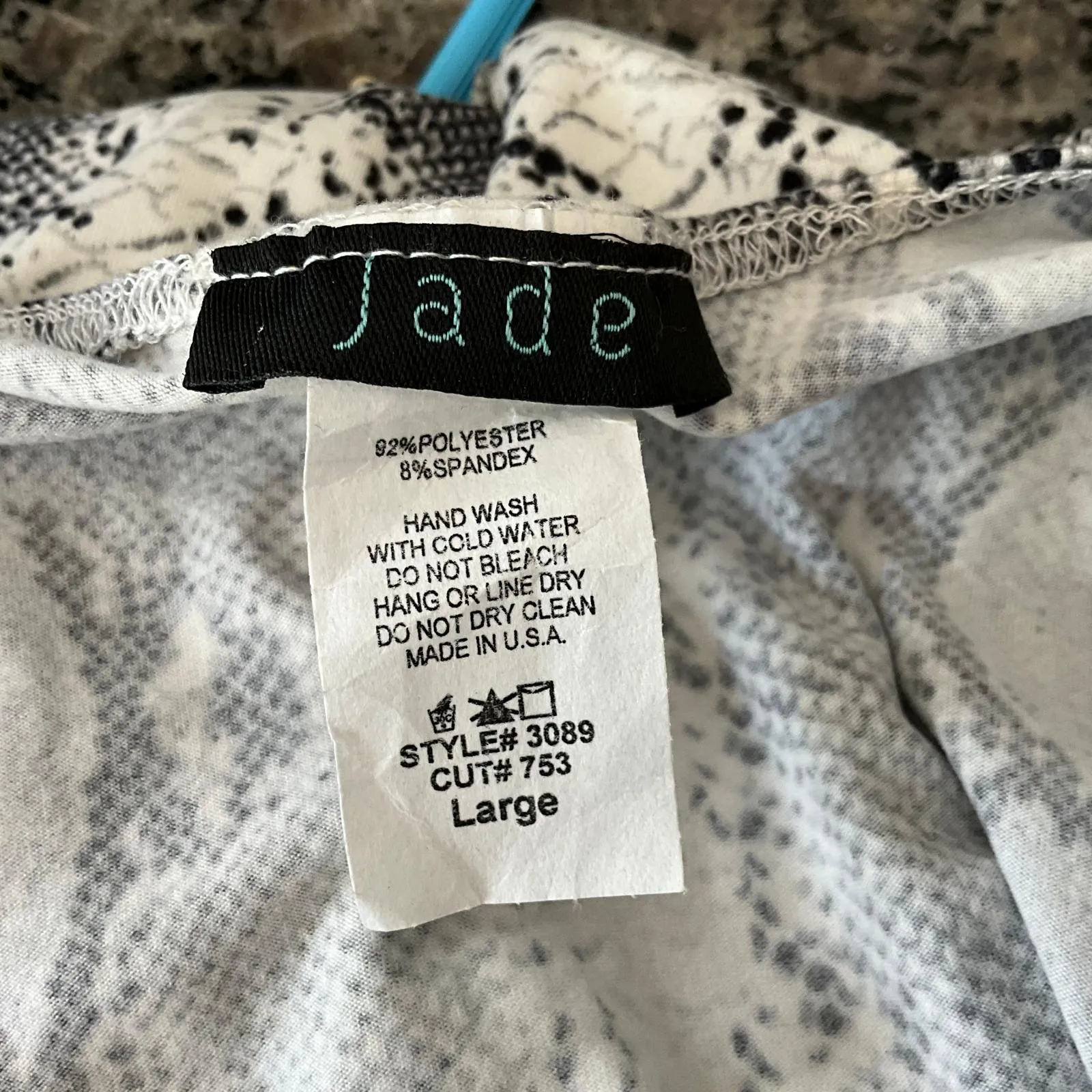 Jade Women's Skin Dress In Gray Snake Print Sleeveless Sz L