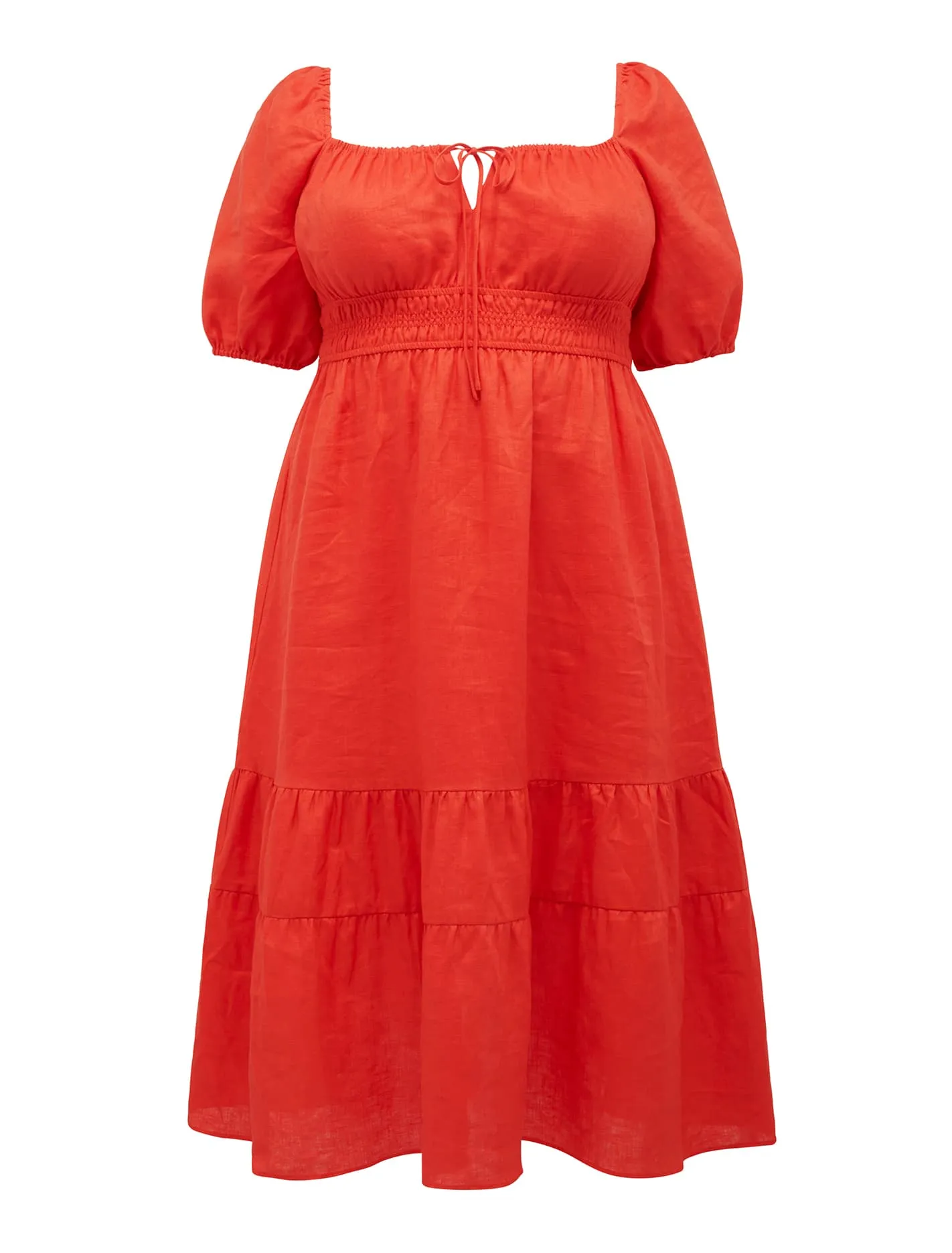 Josephine Curve Tiered Midi Dress