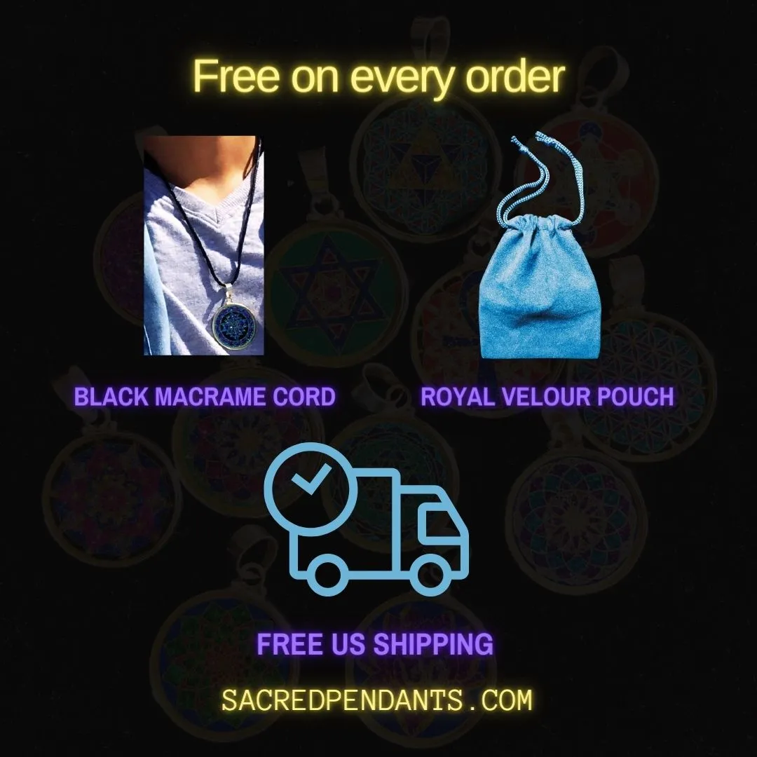 Julius Set Limited Edition -Sacred Geometry Gemstone Pendant - Crystals - EMF protection