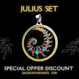 Julius Set Limited Edition -Sacred Geometry Gemstone Pendant - Crystals - EMF protection