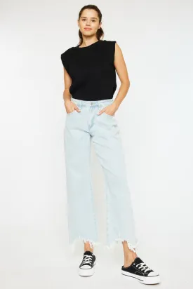 KANCAN HIGH RISE SLIM WIDE LEG JEANS - LIGHT