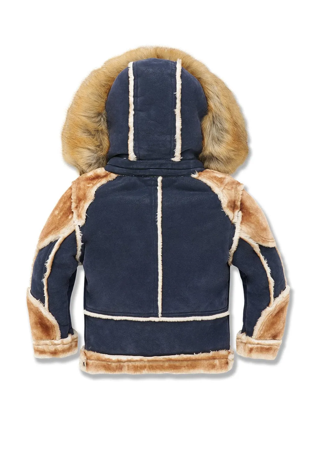 Kids El Jefe Shearling Moto Jacket (Navy)