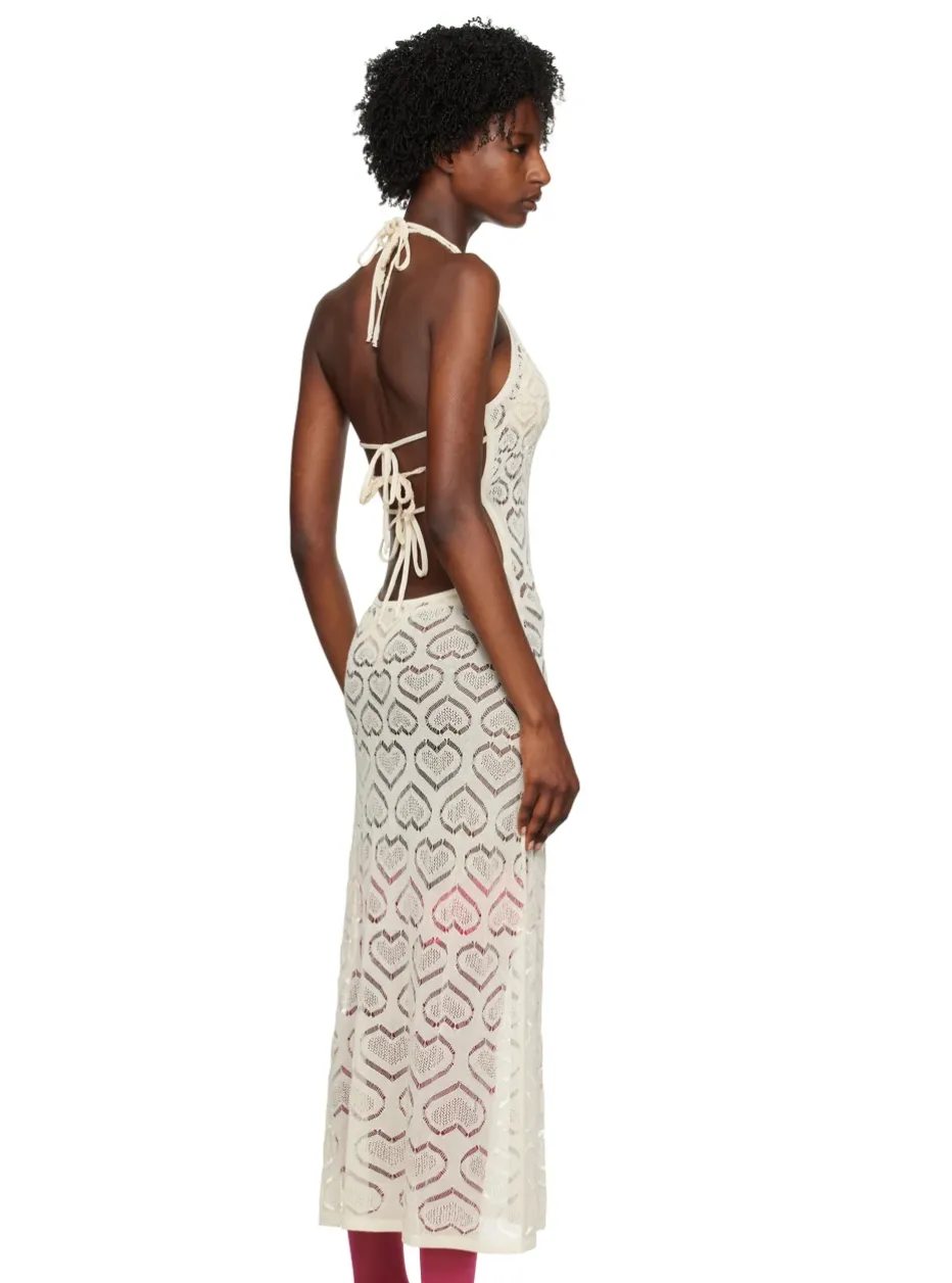 Marco Rambaldi - Knitwear Heart Dress: Cream