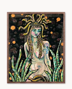 Medusa And The Seasnake - Limited Edition Small Paper Print