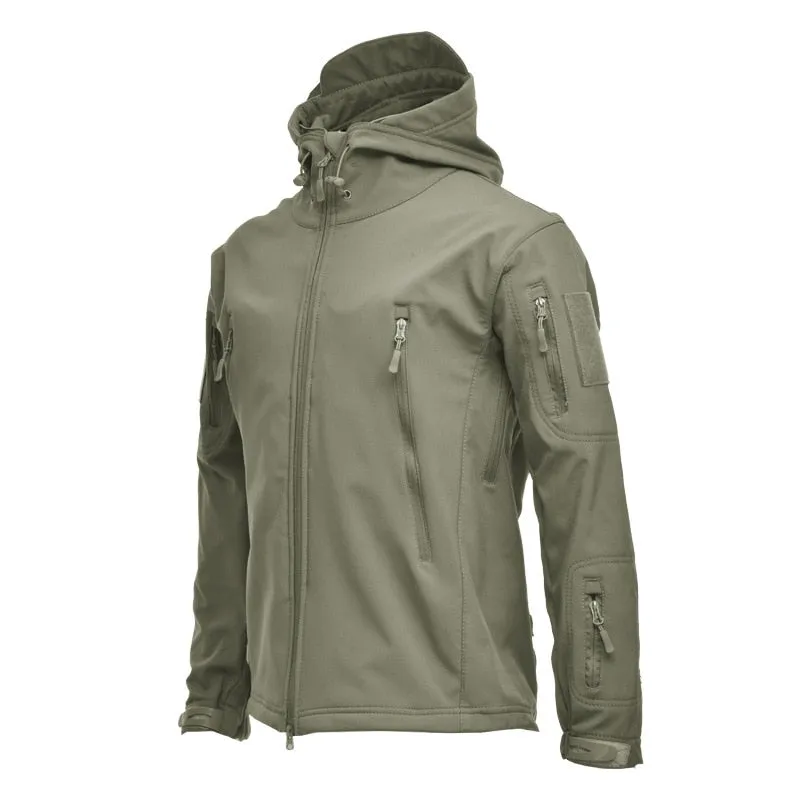 Men Jacket Soft Shell Waterproof Windproof Windbreaker Tactical Coat for Hiking Camping Hunting Thermal Male