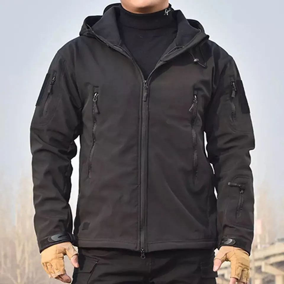Men Jacket Soft Shell Waterproof Windproof Windbreaker Tactical Coat for Hiking Camping Hunting Thermal Male