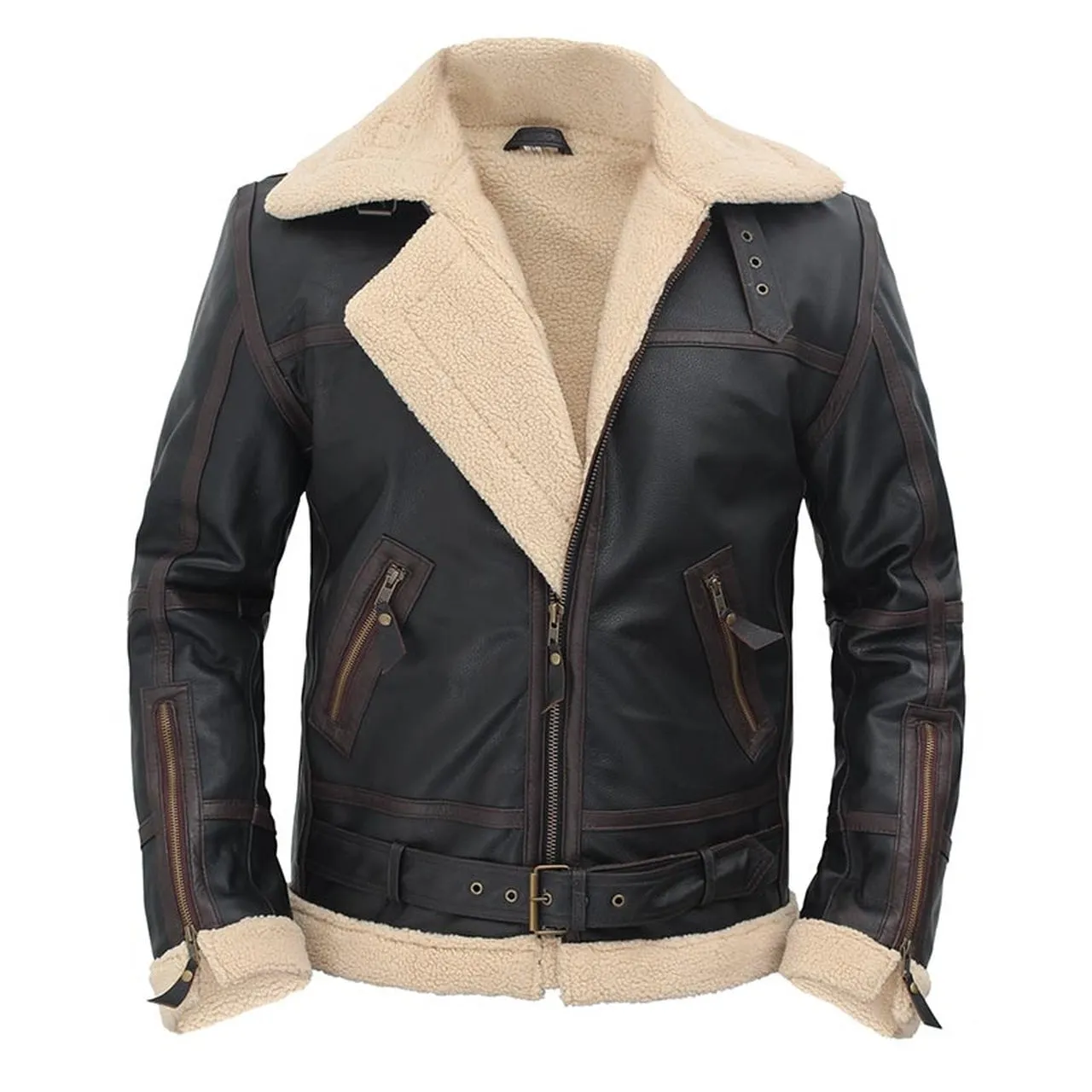 Men’s Genuine Shearling Leather Jacket