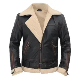 Men’s Genuine Shearling Leather Jacket
