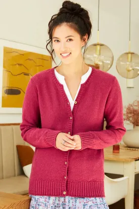 Mistral Notch Neck Roll Edge Cardigan