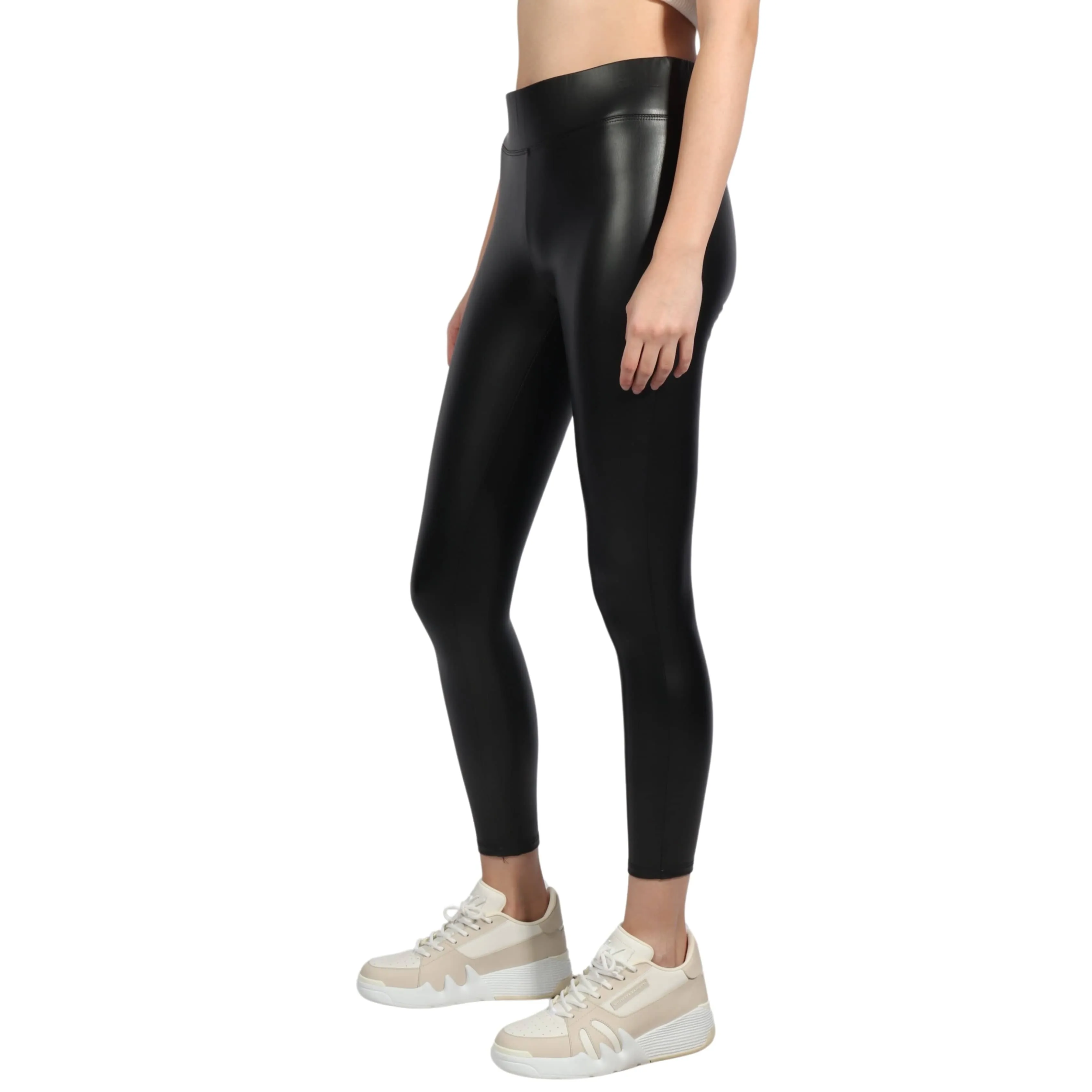 MIXIT - High Waist Faux Leather Skinny Pants