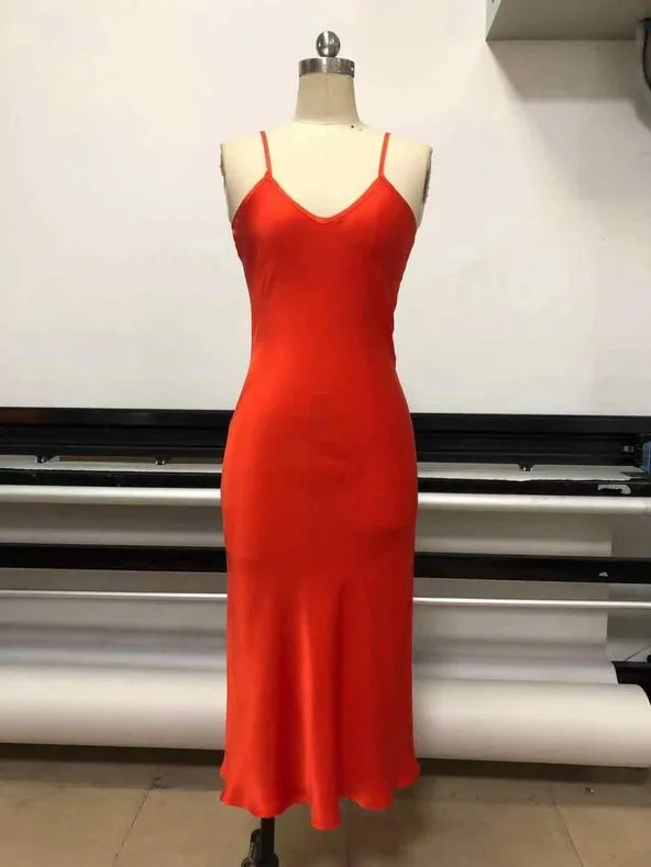 Mulberry Silk Slip Dress in Mango