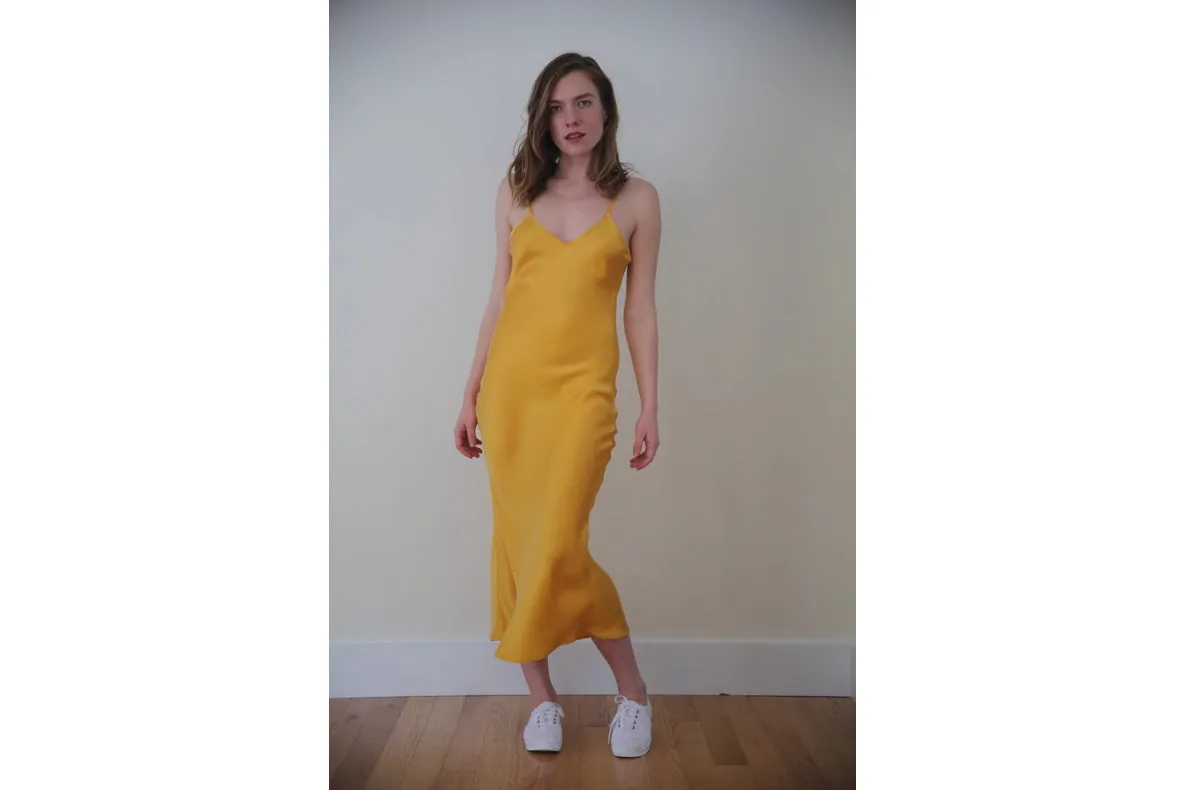 Mulberry Silk Slip Dress in Mango