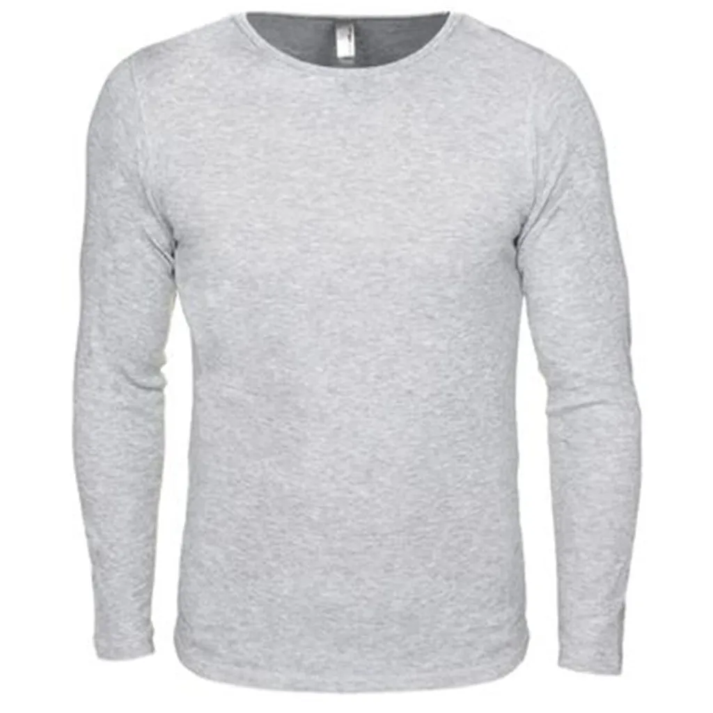 Next level Men's Heather Gray Blended Thermal Tee