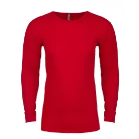 Next level Men's Red Blended Thermal Tee
