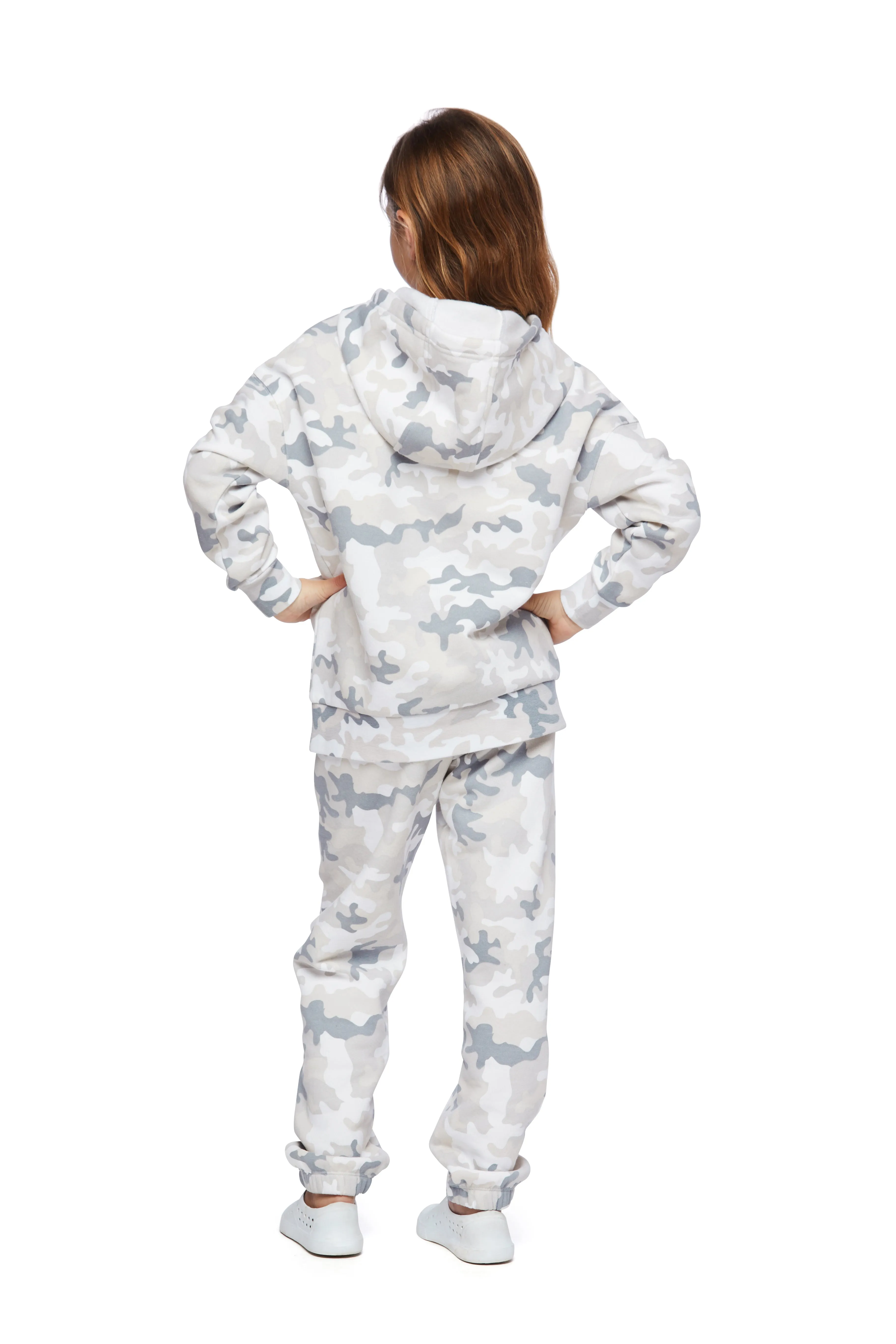 Niki & Cooper fleece set white camo