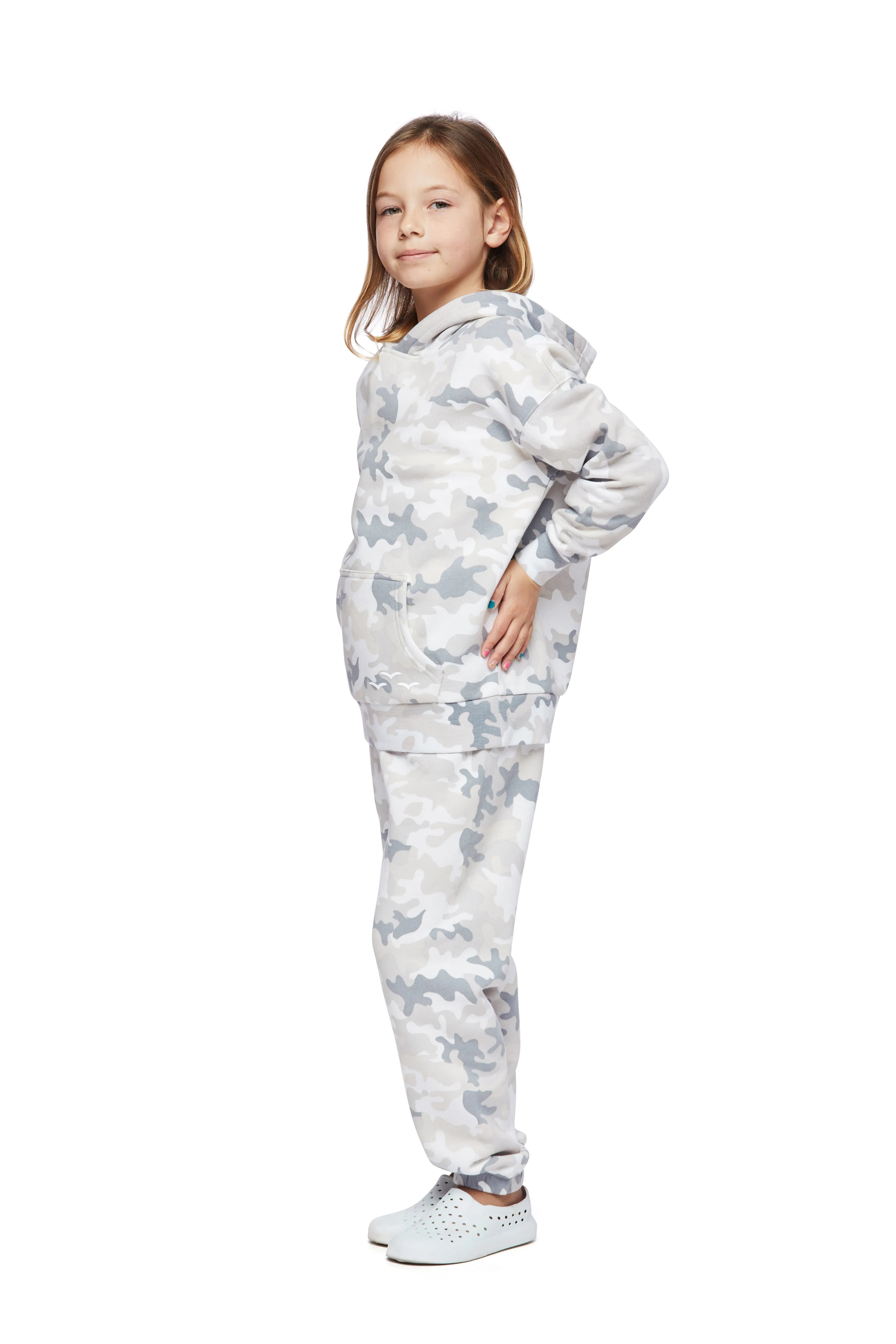 Niki & Cooper fleece set white camo
