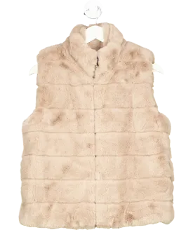 No1 George Street Beige Sienna Gilet Mink One Size