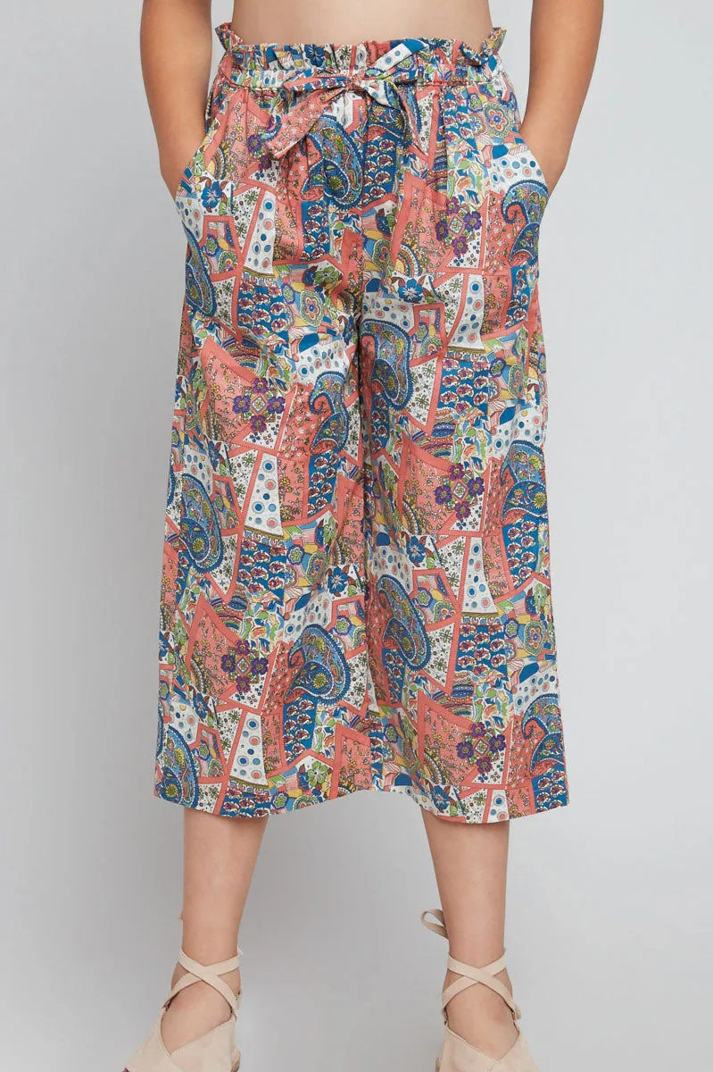 Paisley Print Culottes