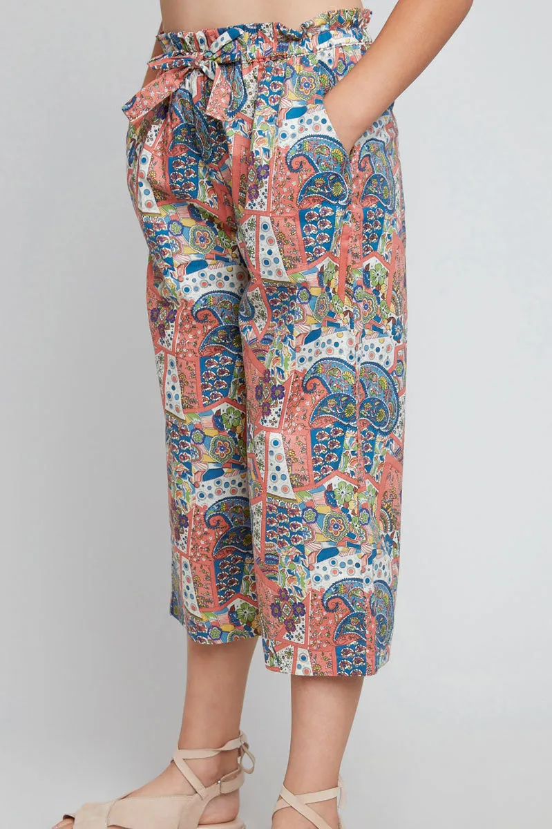 Paisley Print Culottes