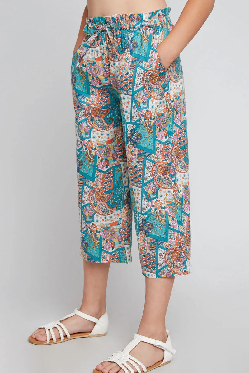 Paisley Print Culottes