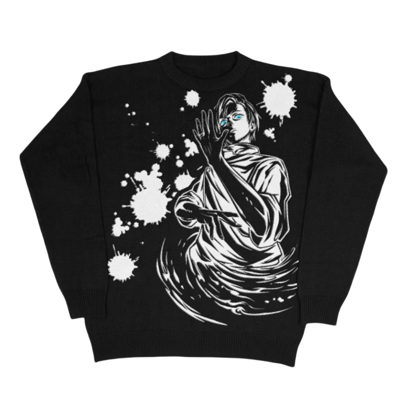 Premium Yuta Okkotsu-Inspired Knit Sweater – Jujutsu Kaisen Cursed Energy Jacquard Design