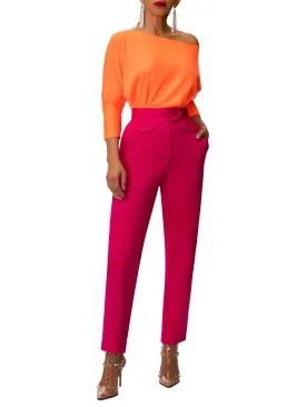 "Rosa" Fuchsia Pegged Pants