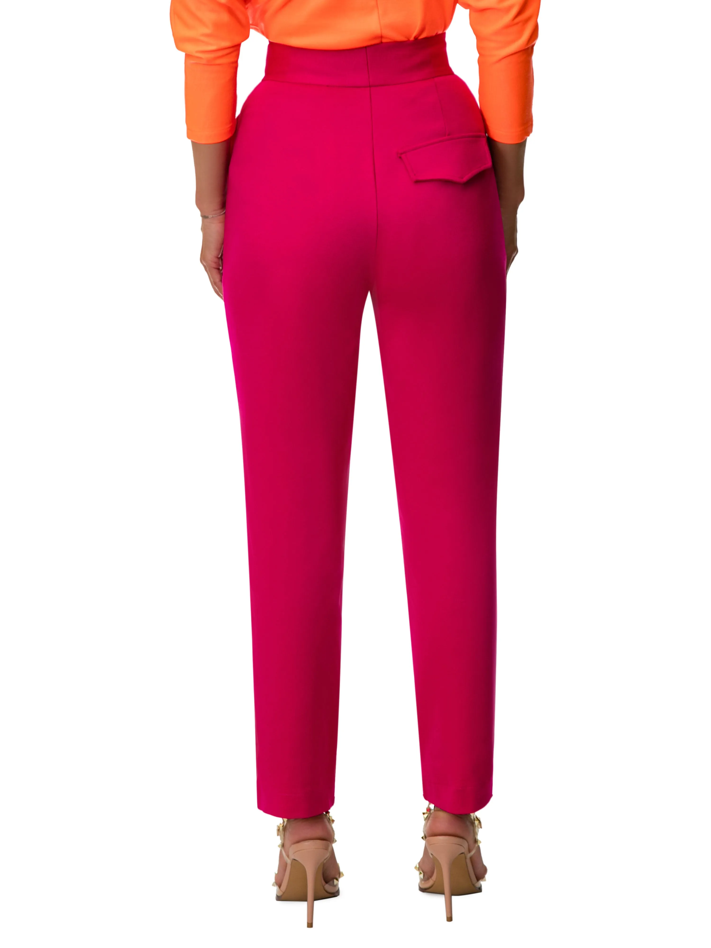 "Rosa" Fuchsia Pegged Pants