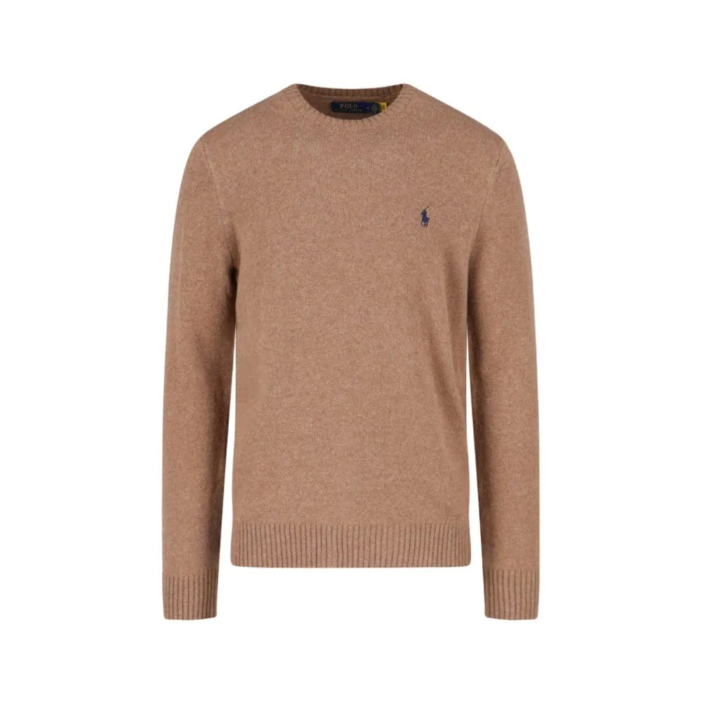 Ralph Lauren Long Sleeve Crewneck in Brown Heather