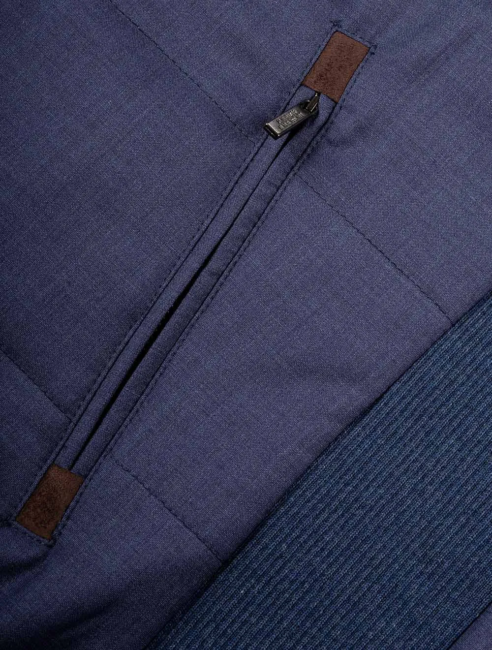 Reda Knit Side Gilet Blue