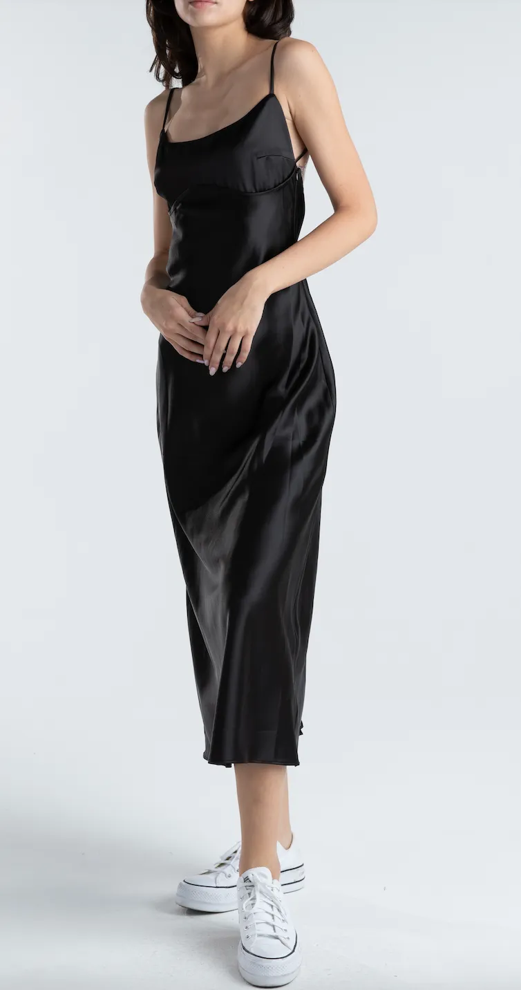 Sleeveless Slip Midi Dress